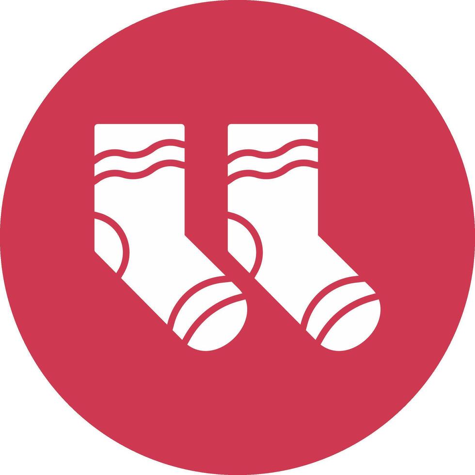 Socks Glyph Multi Circle Icon vector