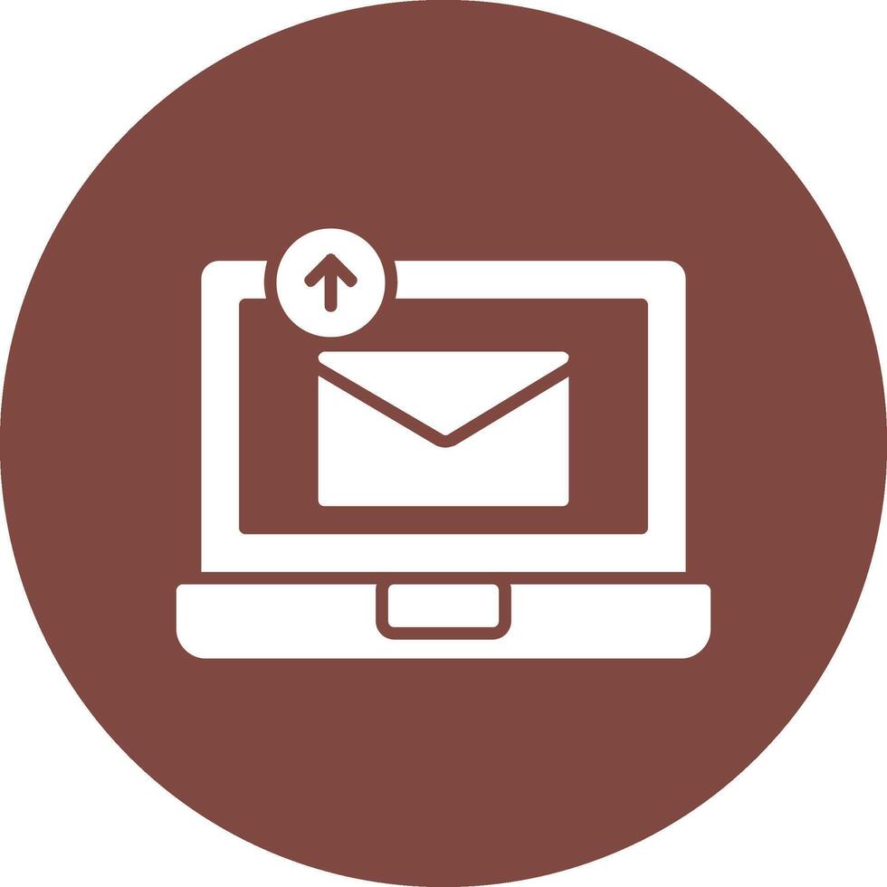 Sending Email Glyph Multi Circle Icon vector