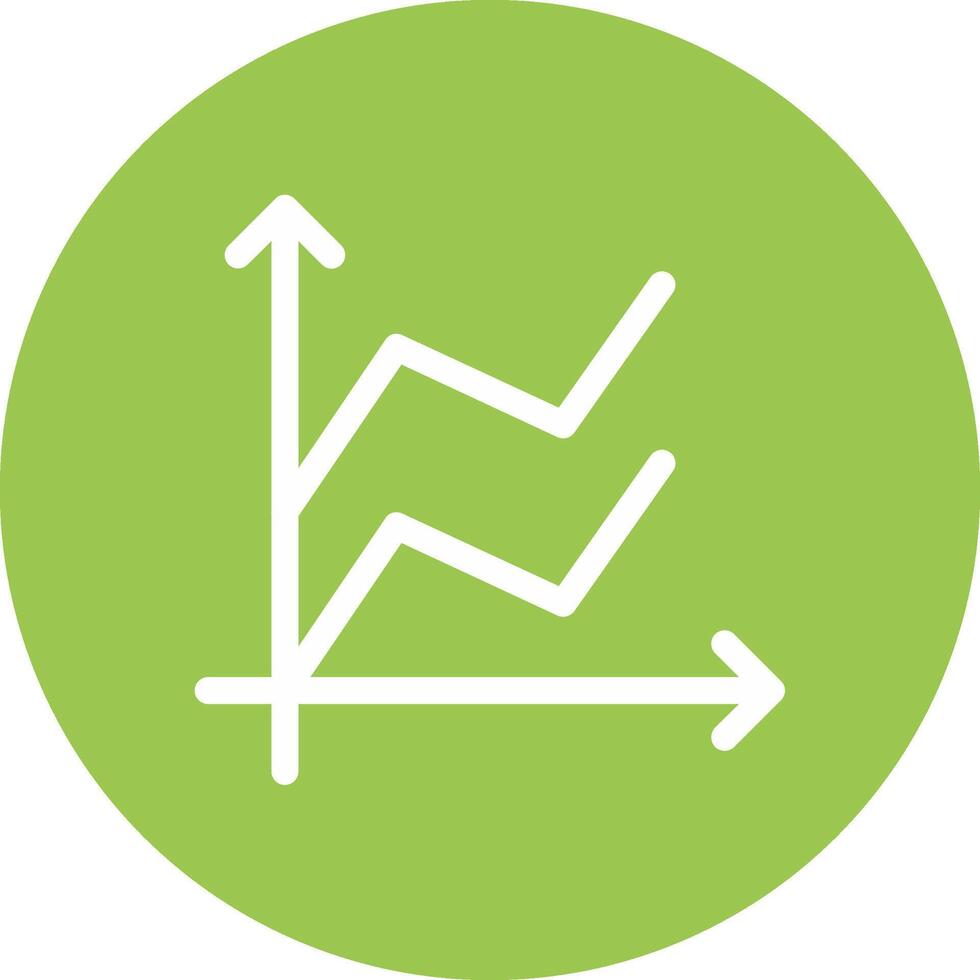 Area Graph Glyph Multi Circle Icon vector