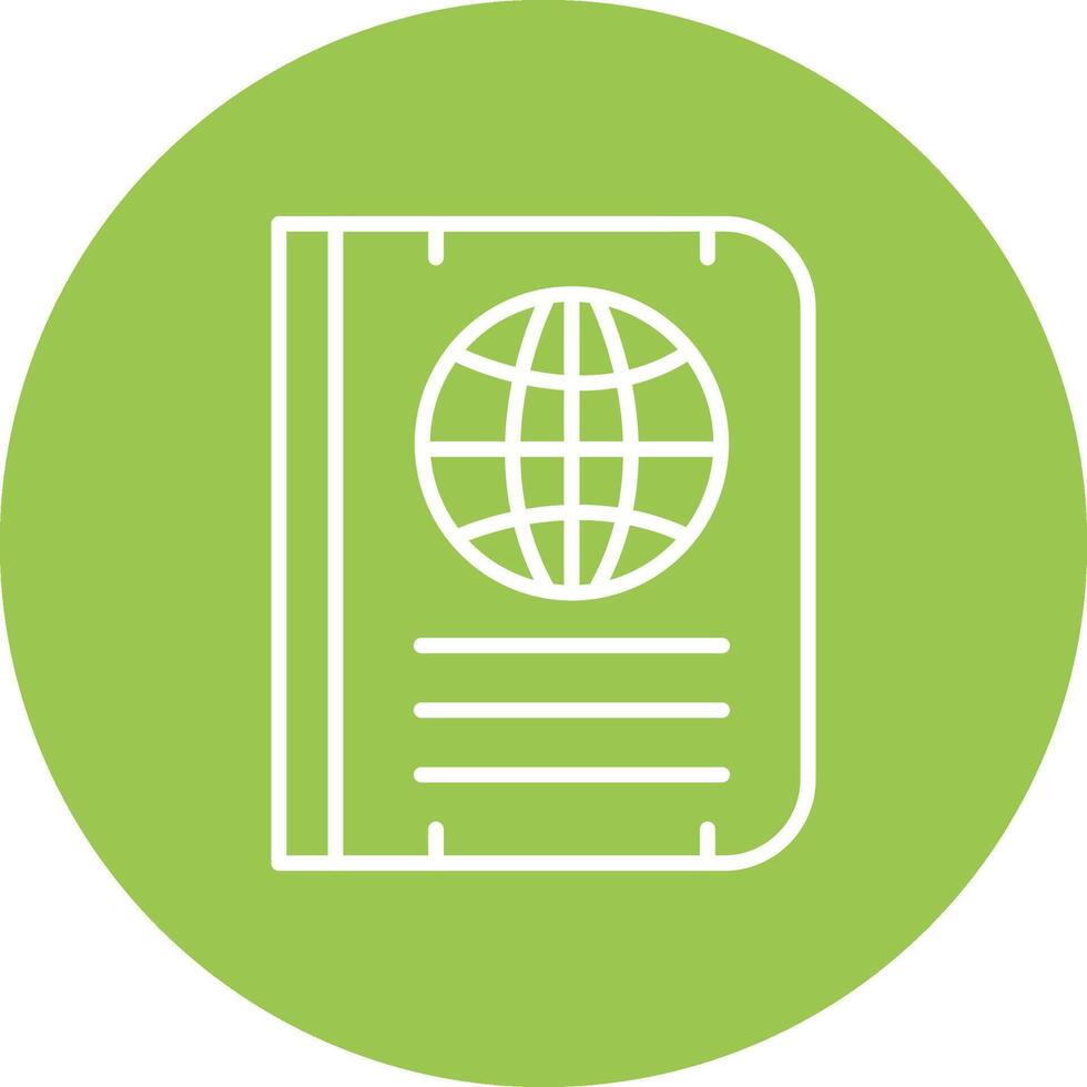 Passport Line Multi Circle Icon vector