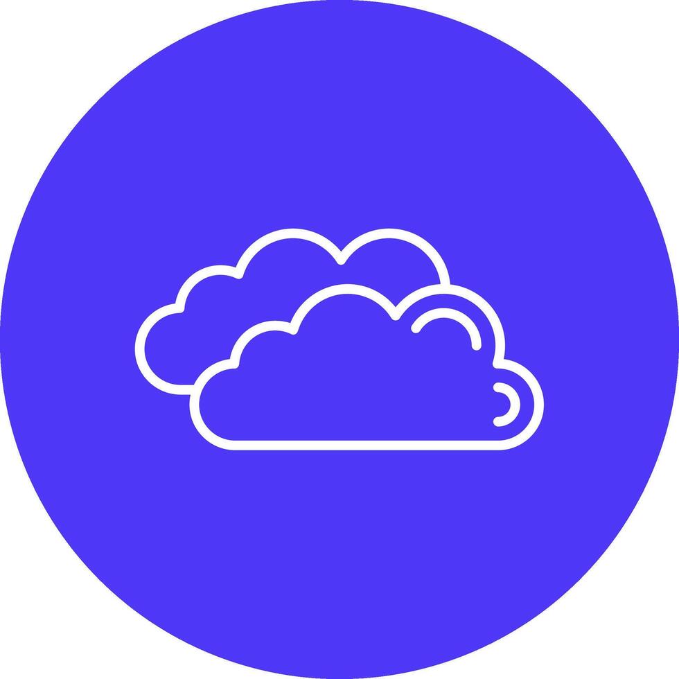 Clouds Line Multi Circle Icon vector