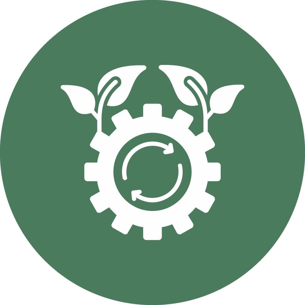 Sustainable Technology Glyph Multi Circle Icon vector