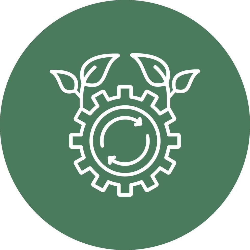 Sustainable Technology Line Multi Circle Icon vector