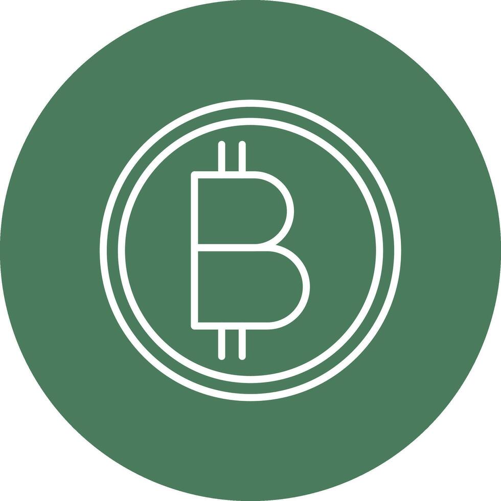 Bitcoin Line Multi Circle Icon vector