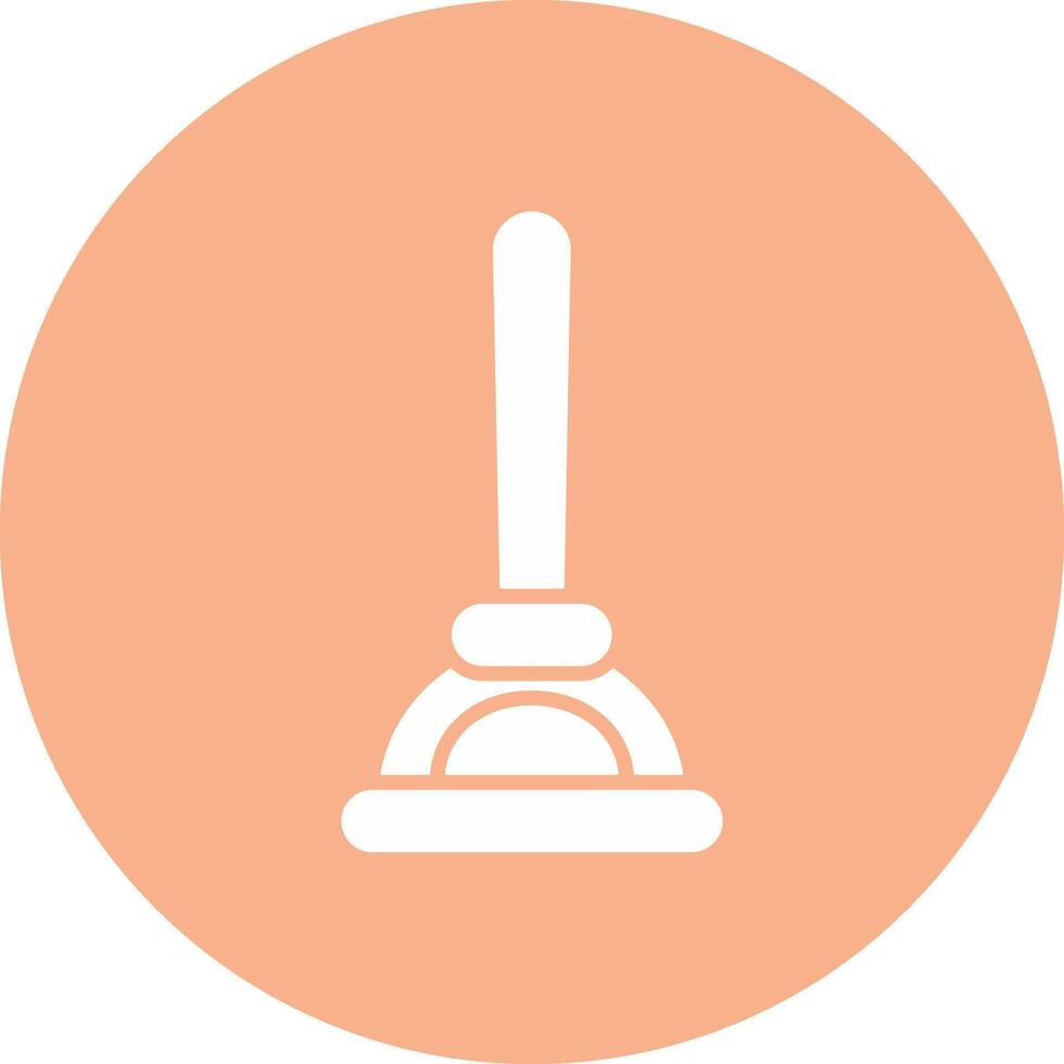 Plunger Glyph Multi Circle Icon vector