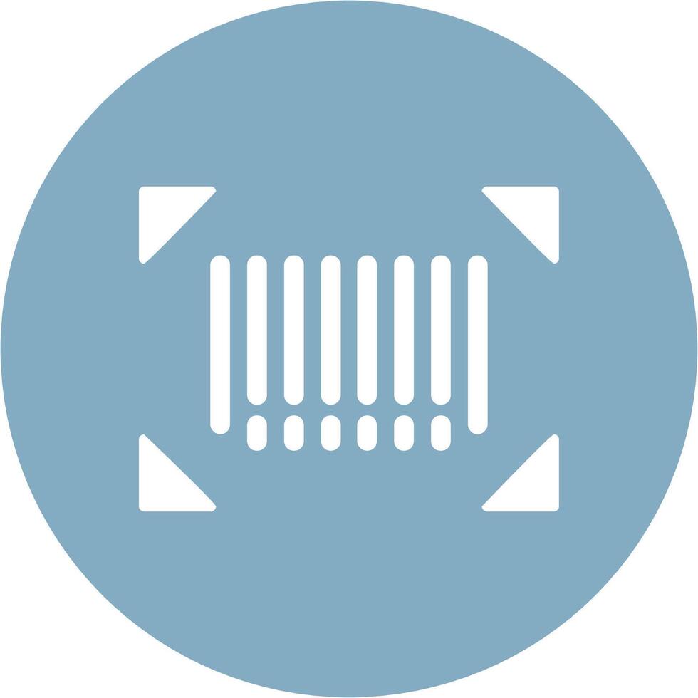 Bar Code Glyph Multi Circle Icon vector