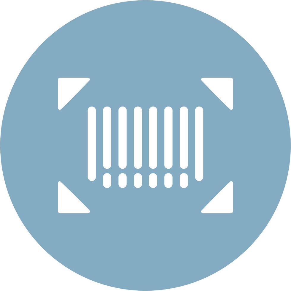 Bar Code Glyph Multi Circle Icon vector