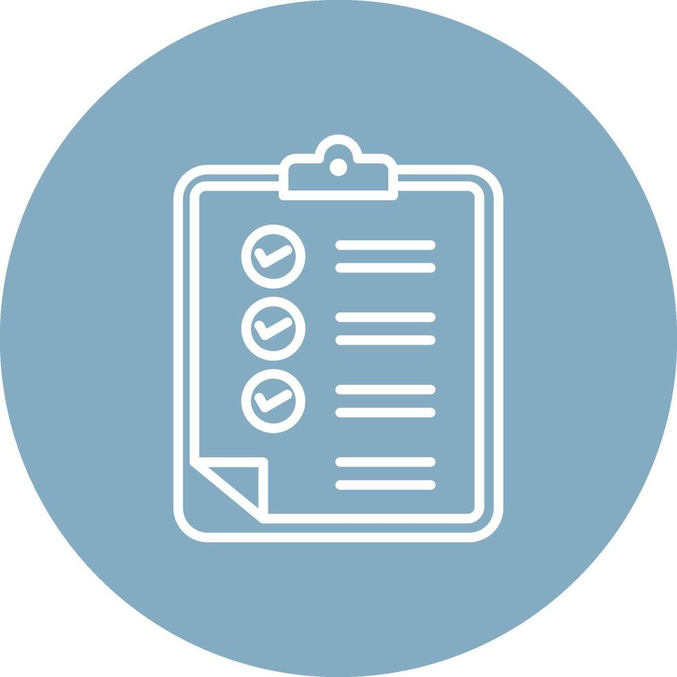 Clipboard Line Multi Circle Icon vector