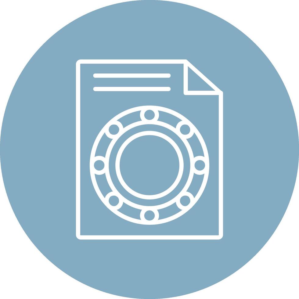 Ball Bearing Line Multi Circle Icon vector