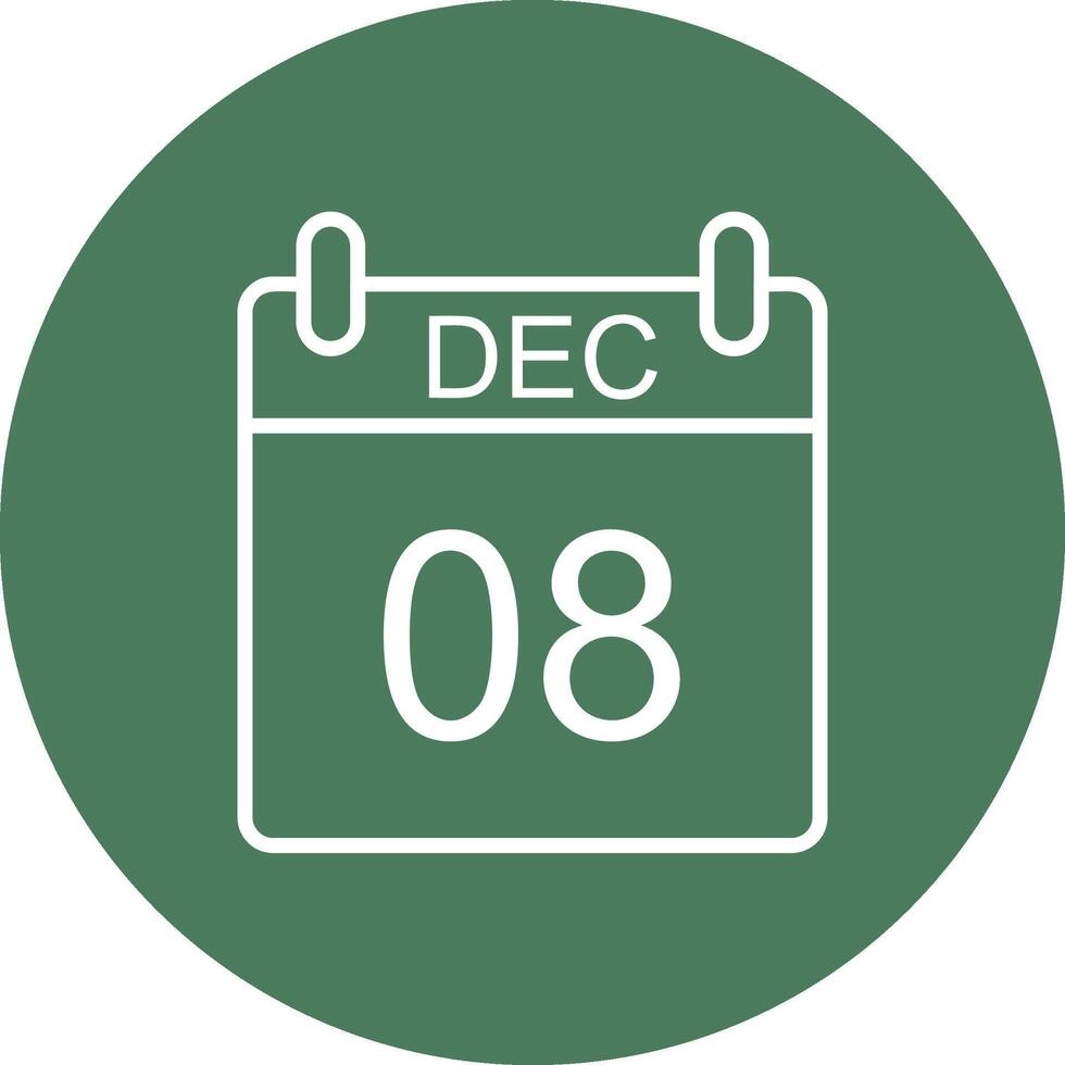 December Line Multi Circle Icon vector