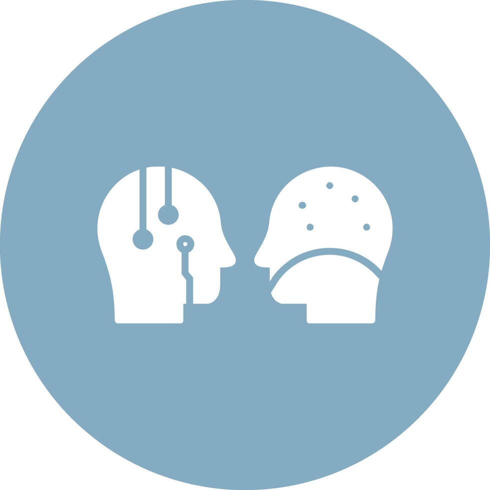 Turing Test Glyph Multi Circle Icon vector