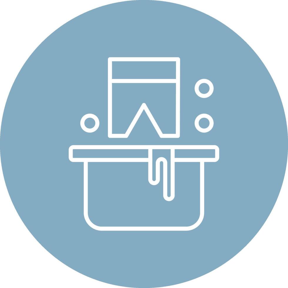 Washing Clothes Line Multi Circle Icon vector