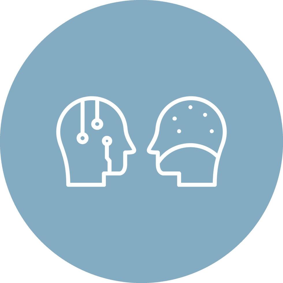 Turing Test Line Multi Circle Icon vector