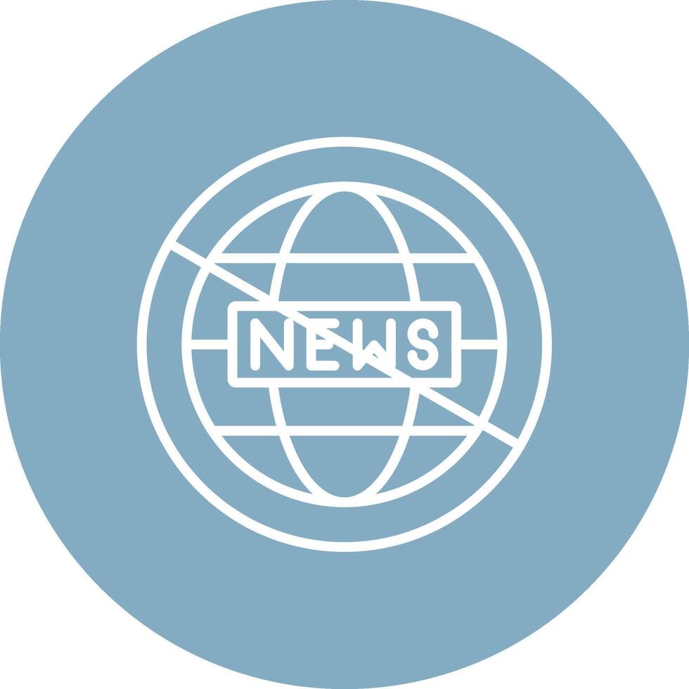Fake News Line Multi Circle Icon vector