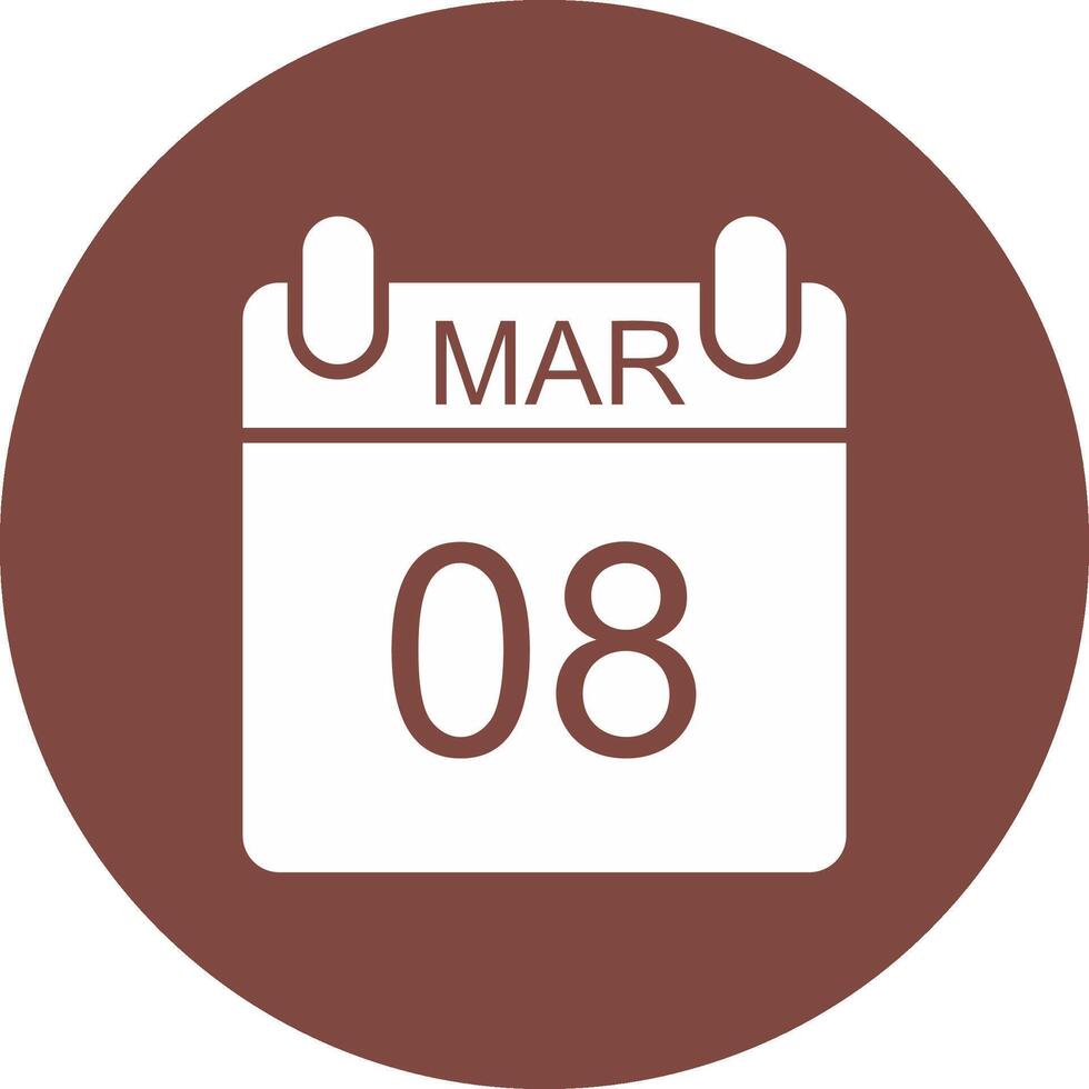 March Glyph Multi Circle Icon vector