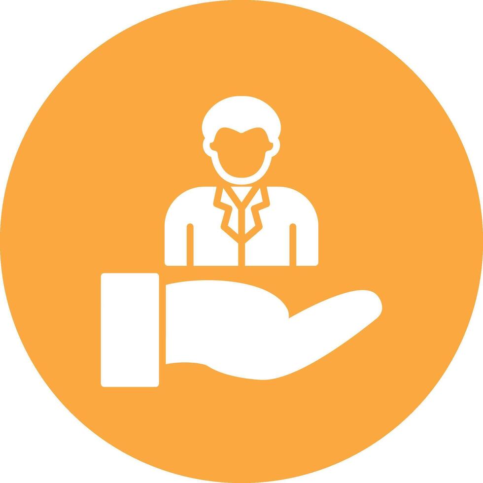 Customer Glyph Multi Circle Icon vector