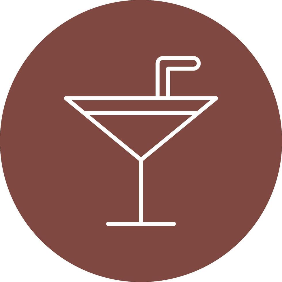 Welcome Drink Line Multi Circle Icon vector