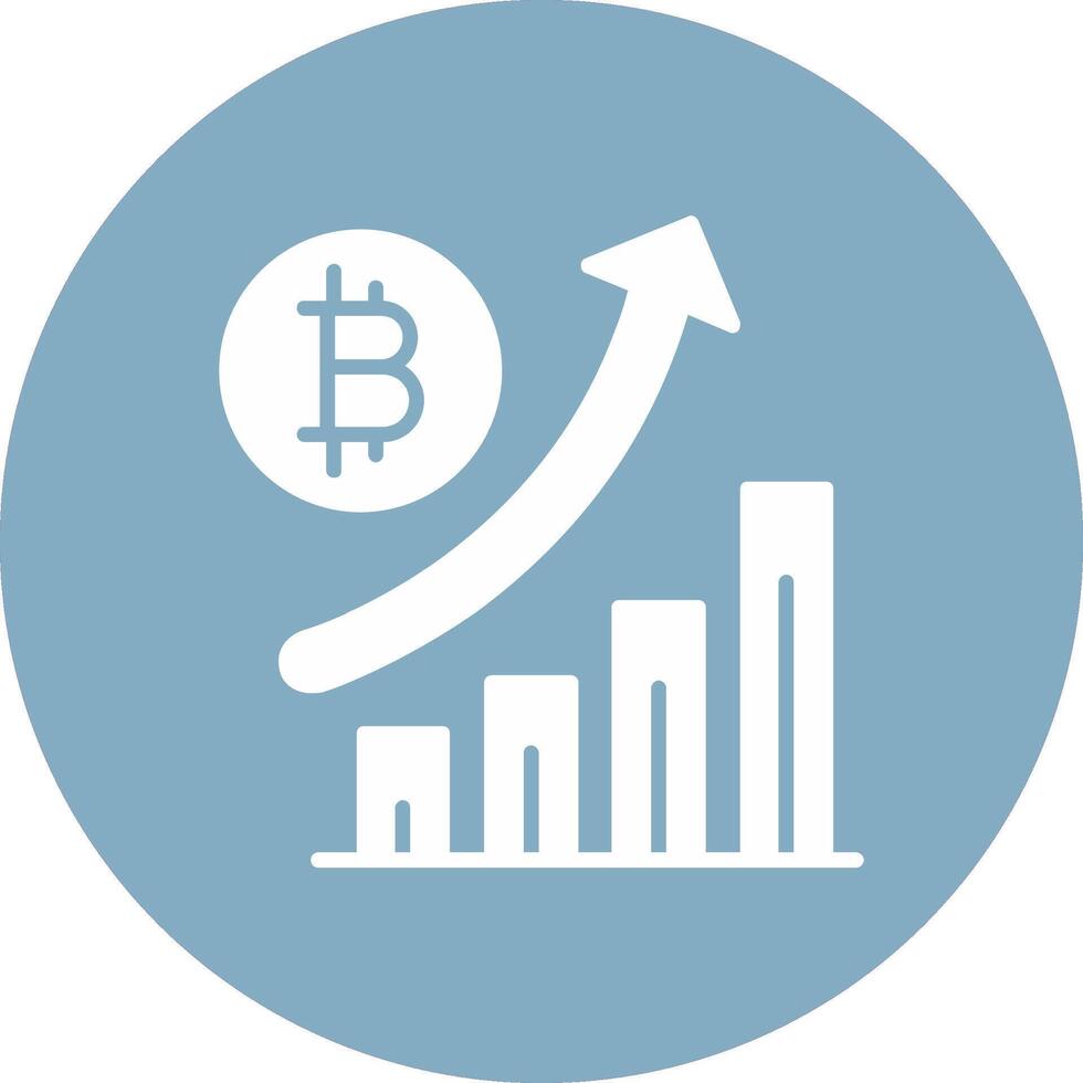 Increase Sales Glyph Multi Circle Icon vector