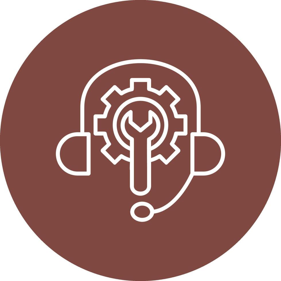 Tech Support Line Multi Circle Icon vector