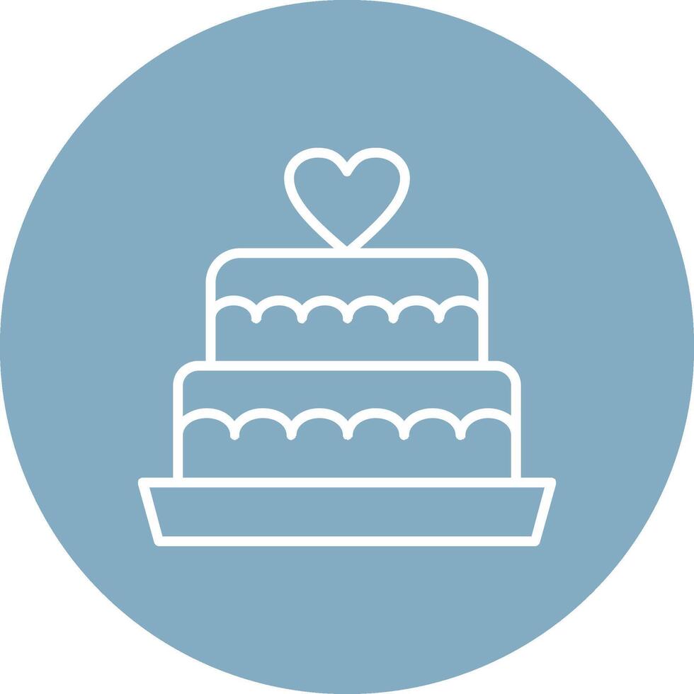 Wedding Cake Line Multi Circle Icon vector