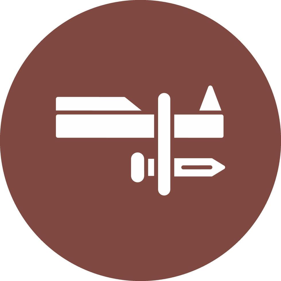 Bayonet Glyph Multi Circle Icon vector
