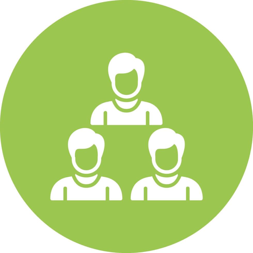 Team Glyph Multi Circle Icon vector