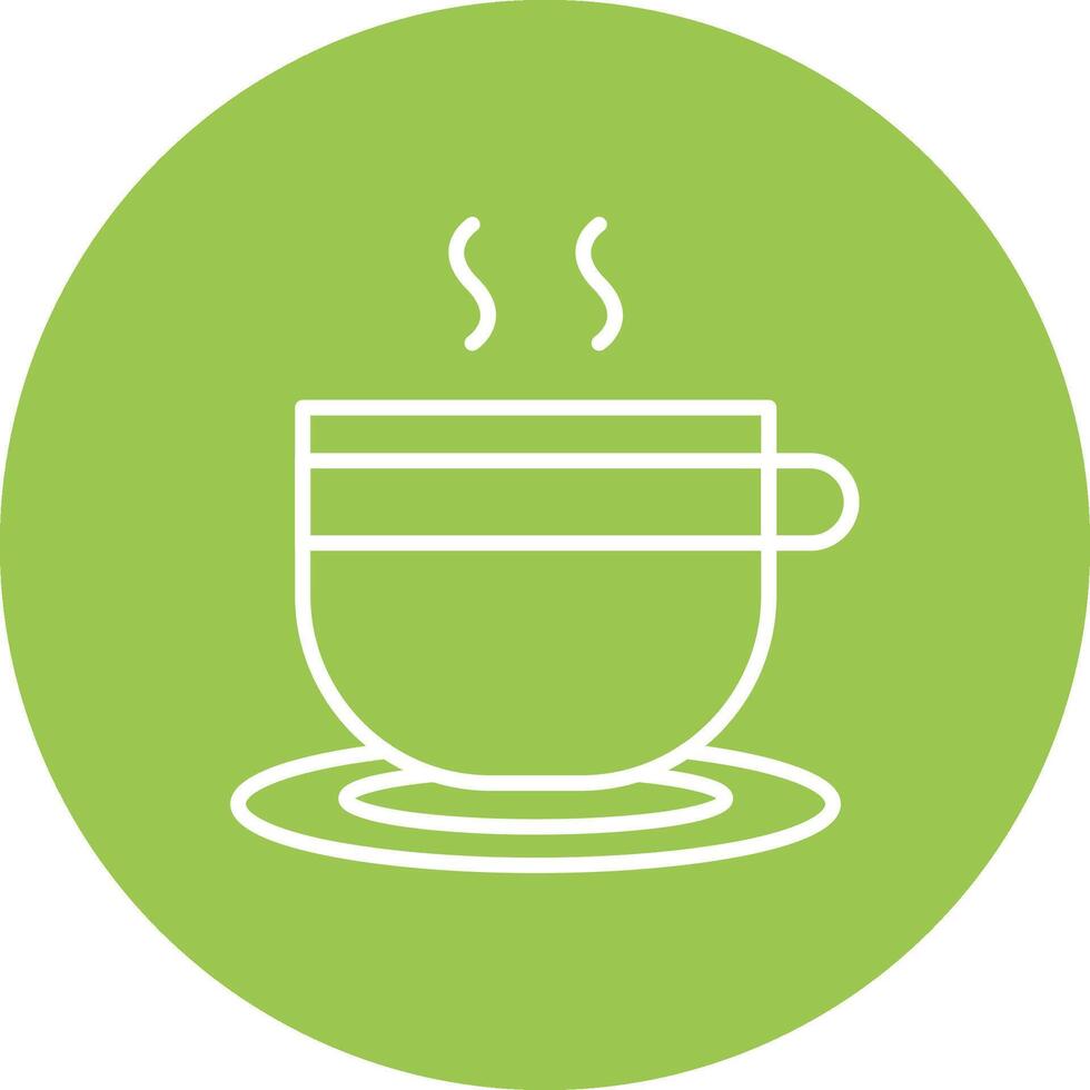 Teacup Line Multi Circle Icon vector