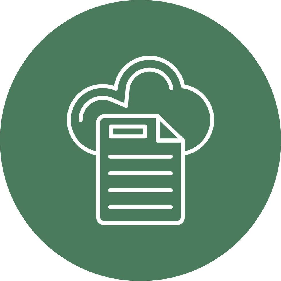 Cloud Data Line Multi Circle Icon vector