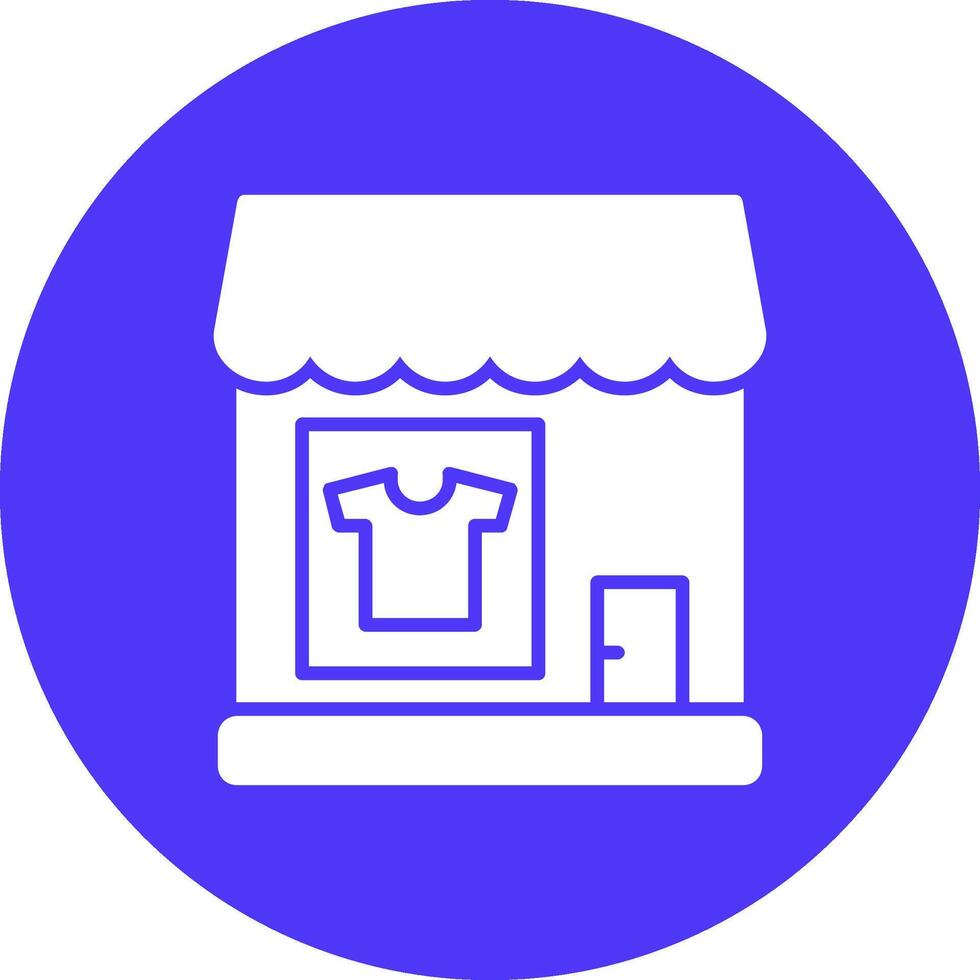 Clothing Shop Glyph Multi Circle Icon vector
