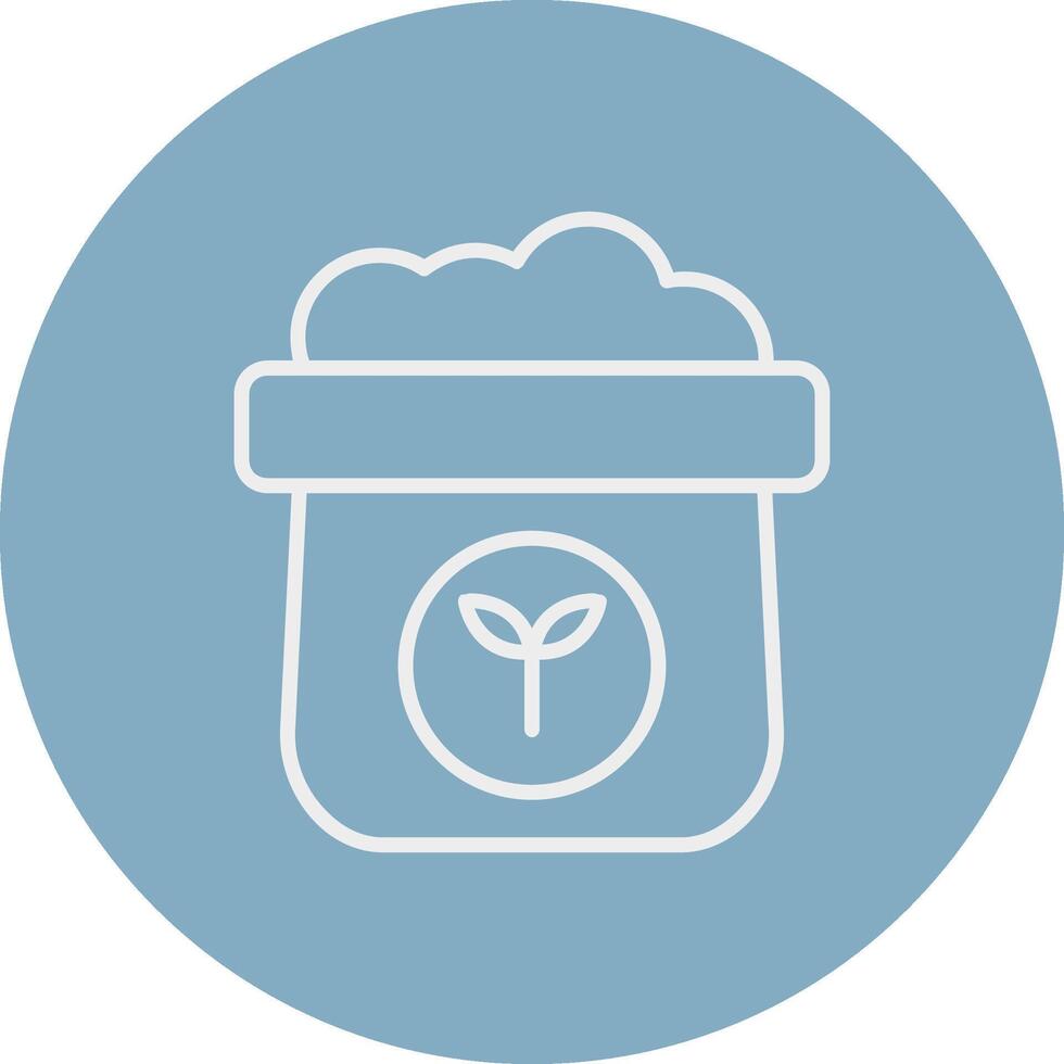 Fertilizer Line Multi Circle Icon vector