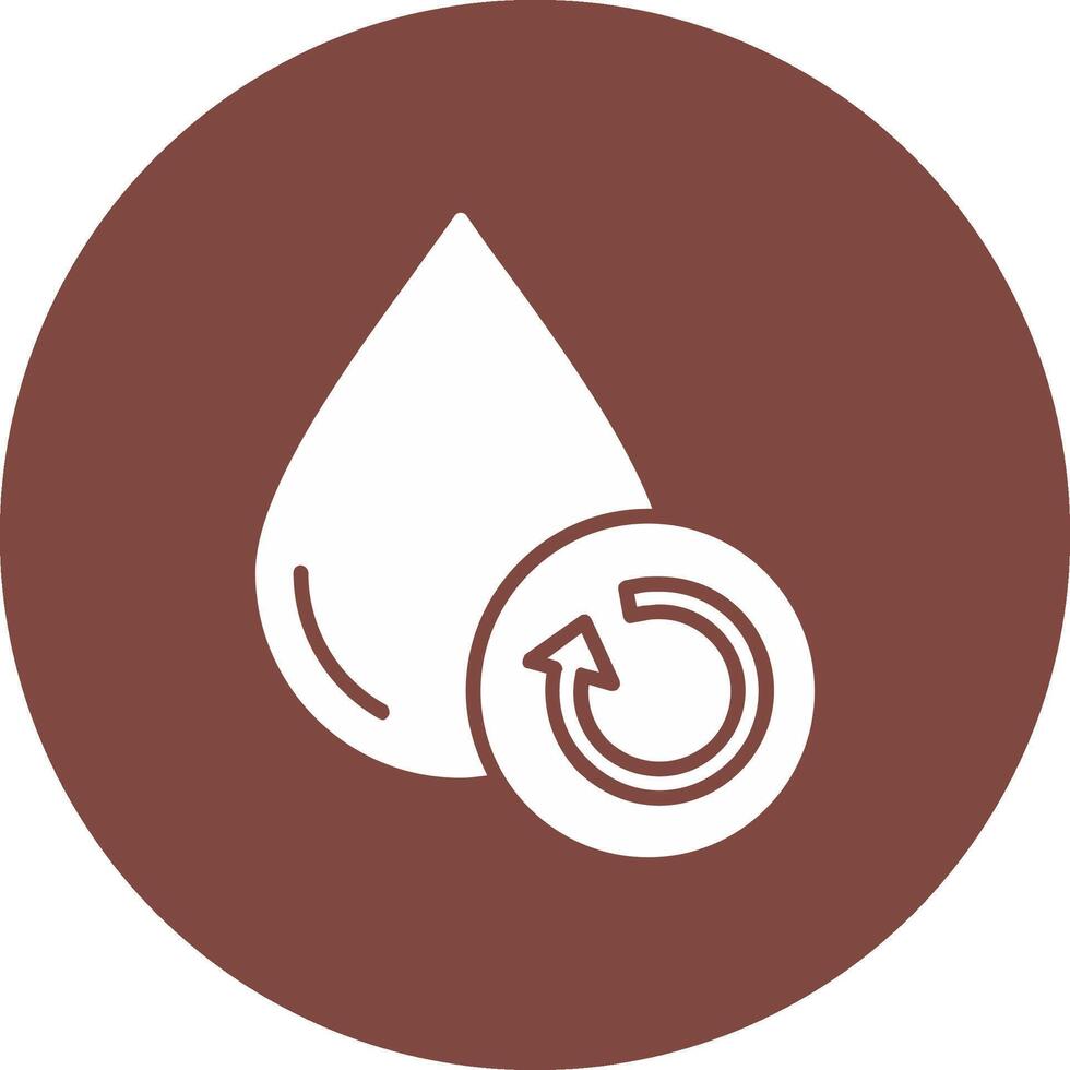 Water Treatment Glyph Multi Circle Icon vector