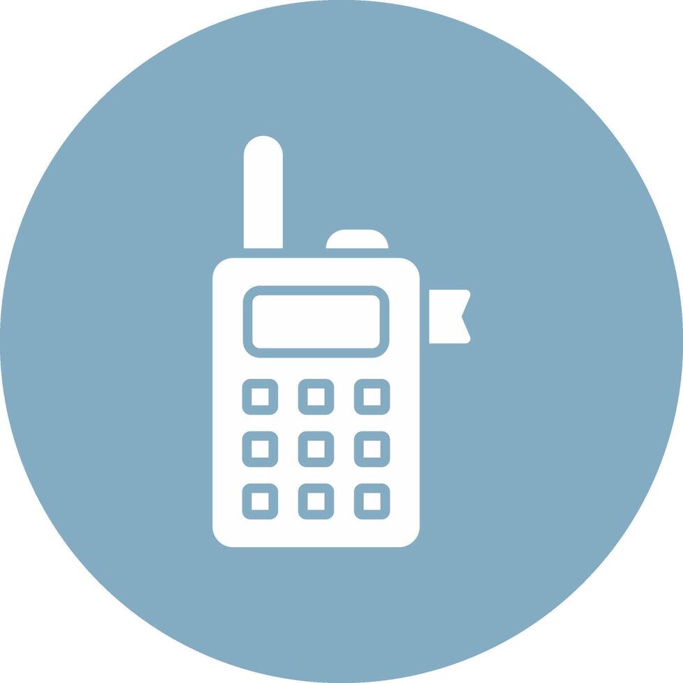 Walkie Talkie Glyph Multi Circle Icon vector