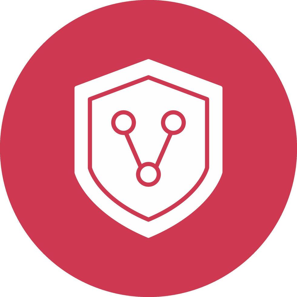 Connect Security Glyph Multi Circle Icon vector