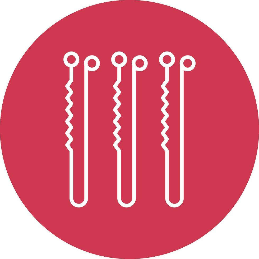 Bobby Pin Line Multi Circle Icon vector
