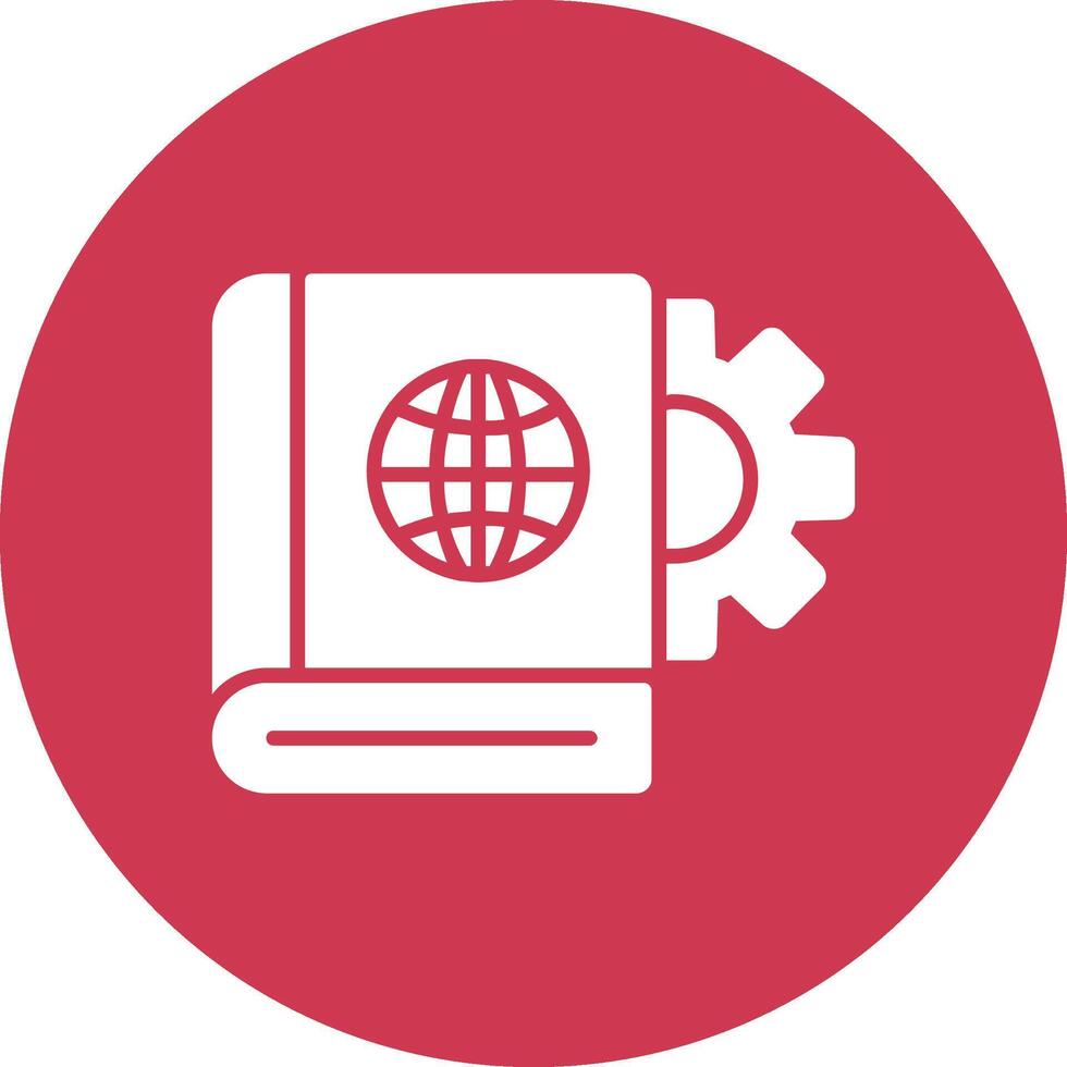 Educational Technology Glyph Multi Circle Icon vector