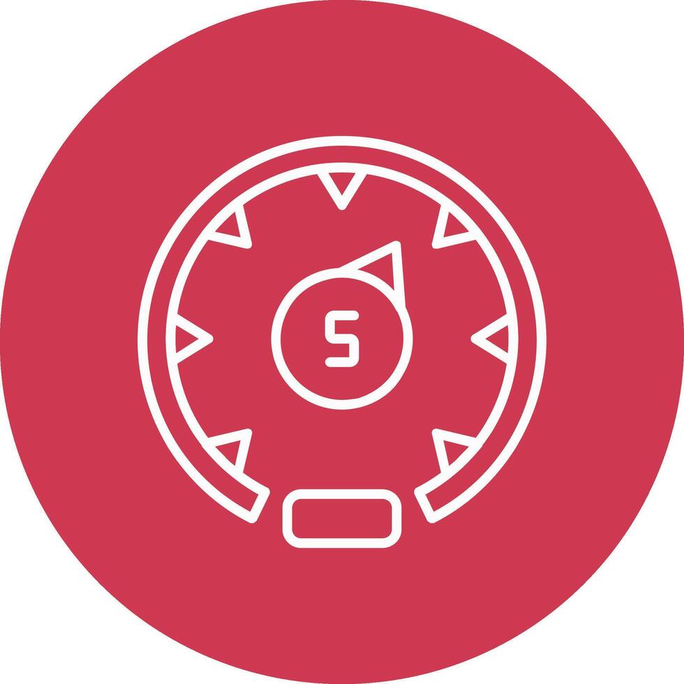 Gauge Line Multi Circle Icon vector