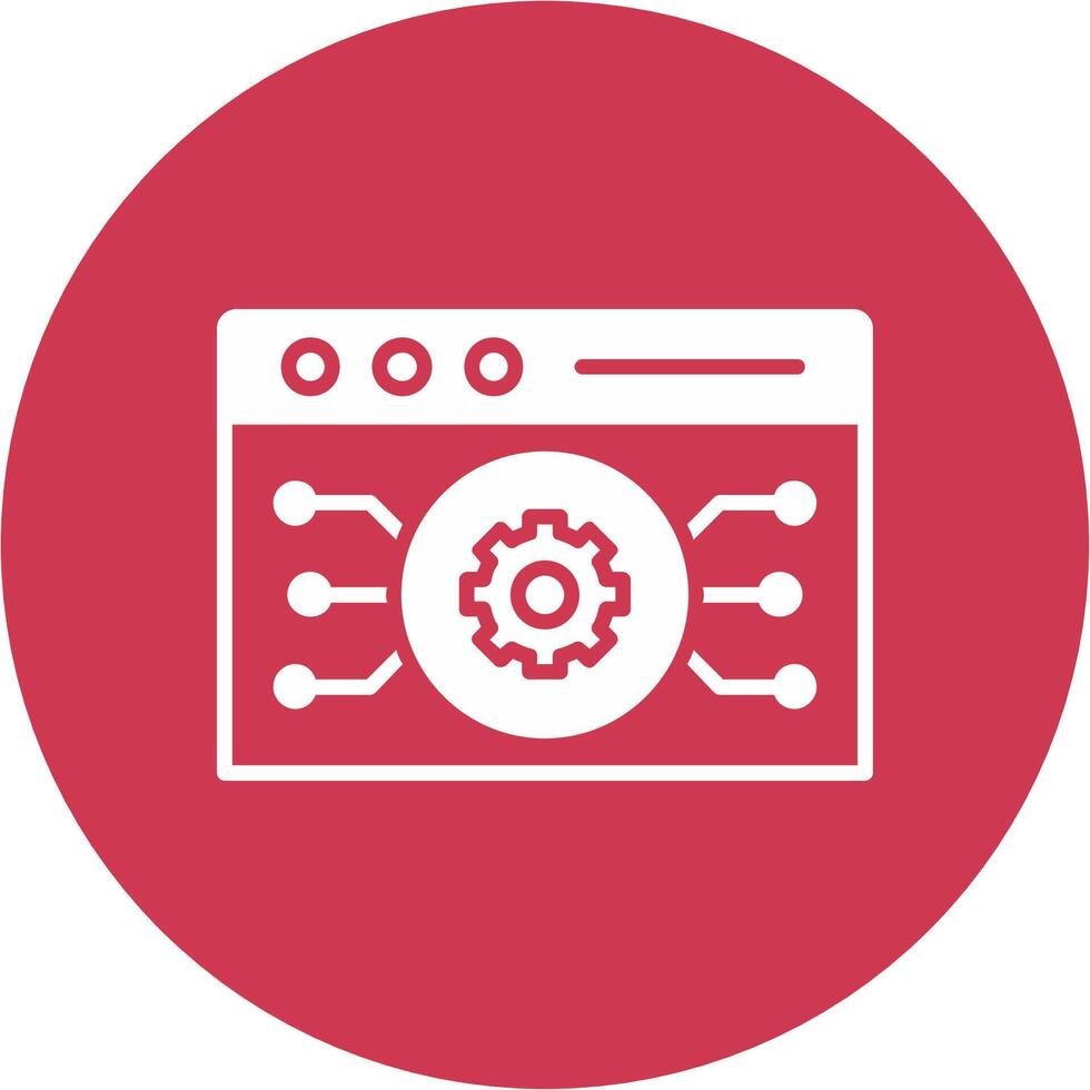Website Algorithm Glyph Multi Circle Icon vector