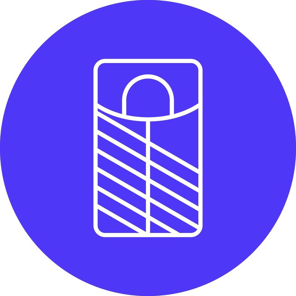 Sleeping Bag Line Multi Circle Icon vector