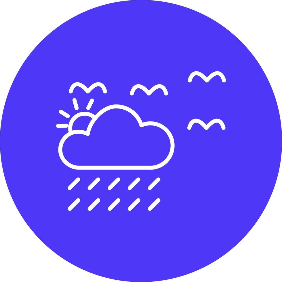 Weather Line Multi Circle Icon vector