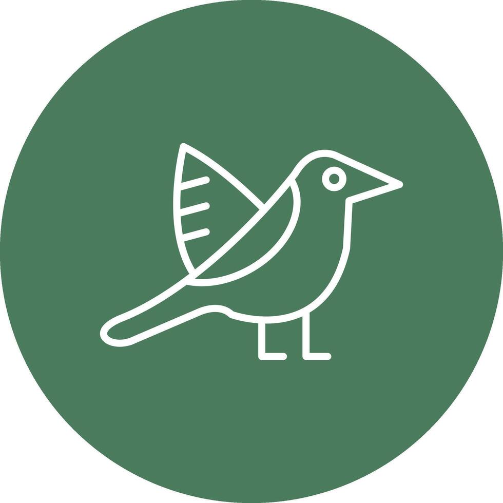Ornithology Line Multi Circle Icon vector