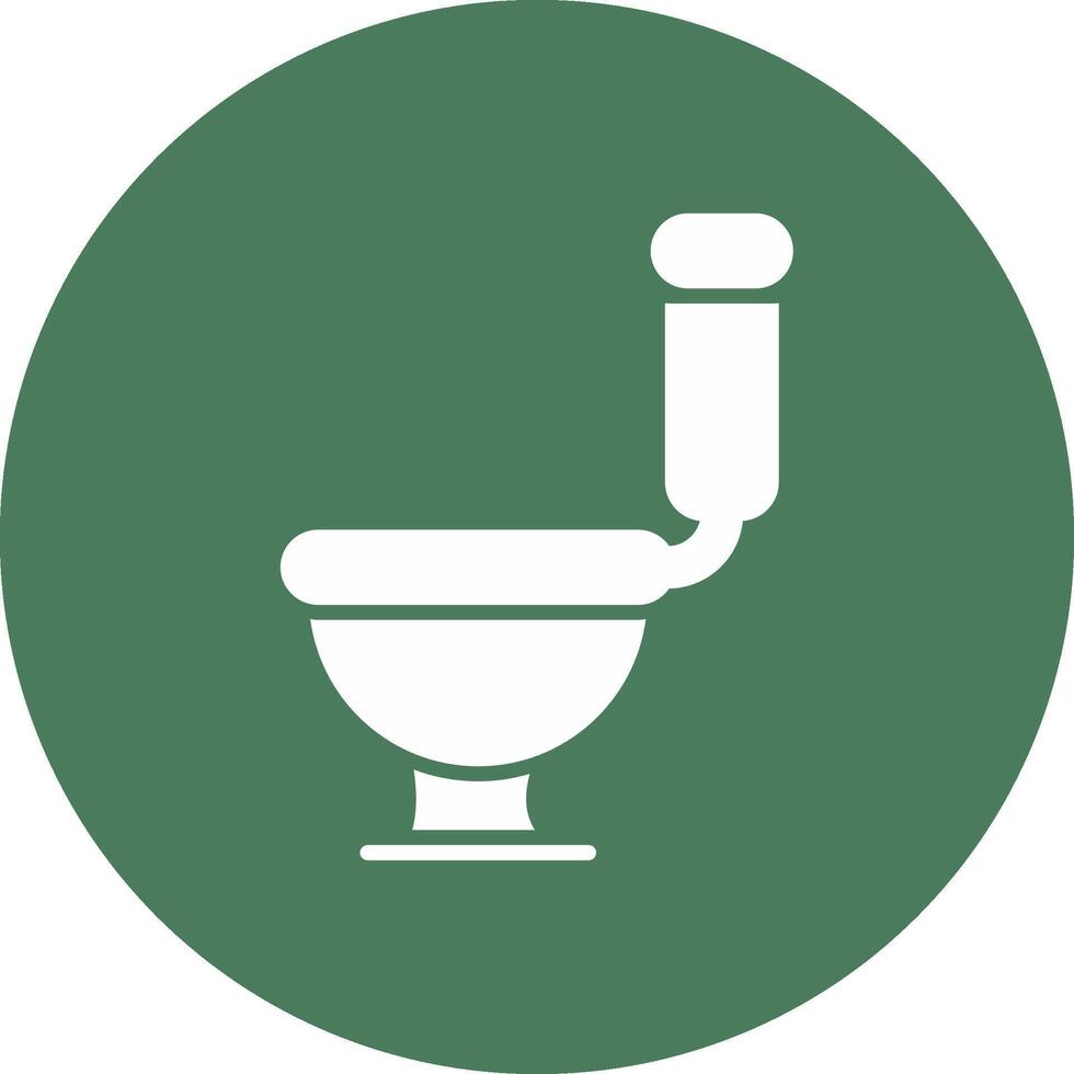 Toilet Glyph Multi Circle Icon vector