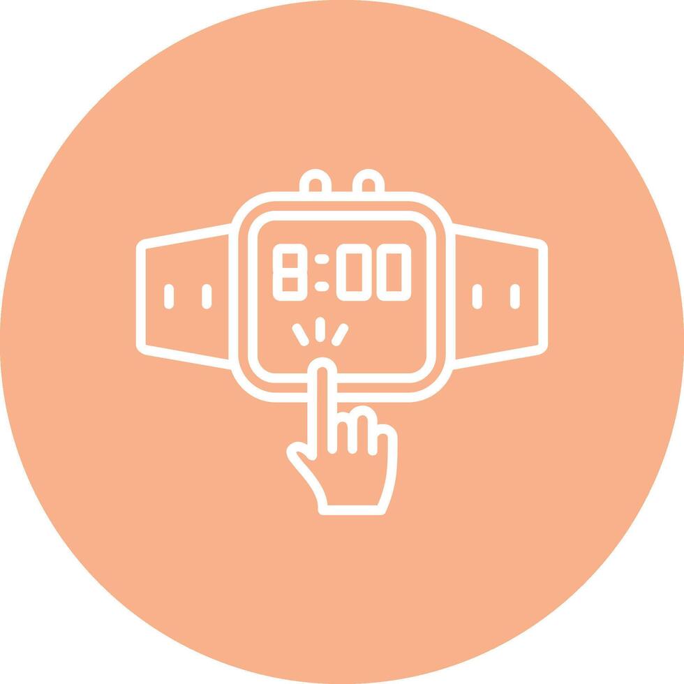 Touchscreen Line Multi Circle Icon vector