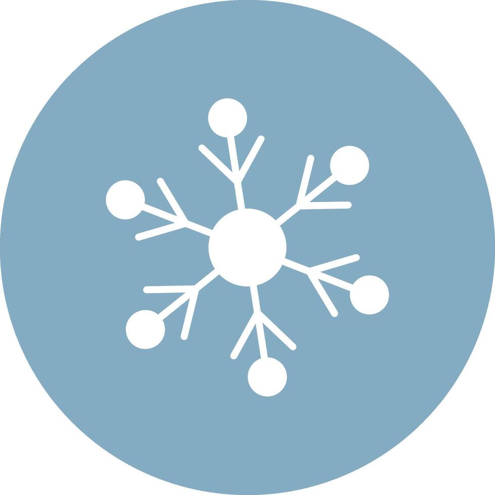 Snowflakes Glyph Multi Circle Icon vector