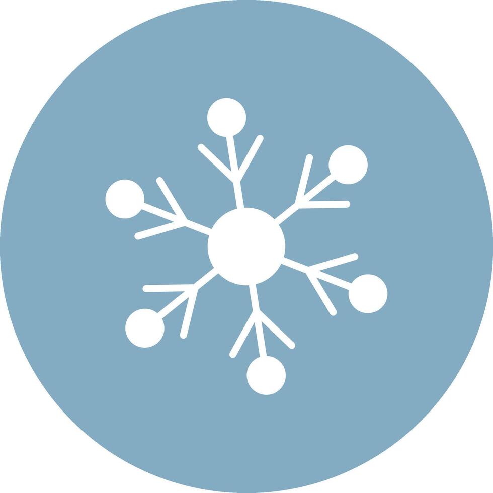 Snowflakes Glyph Multi Circle Icon vector