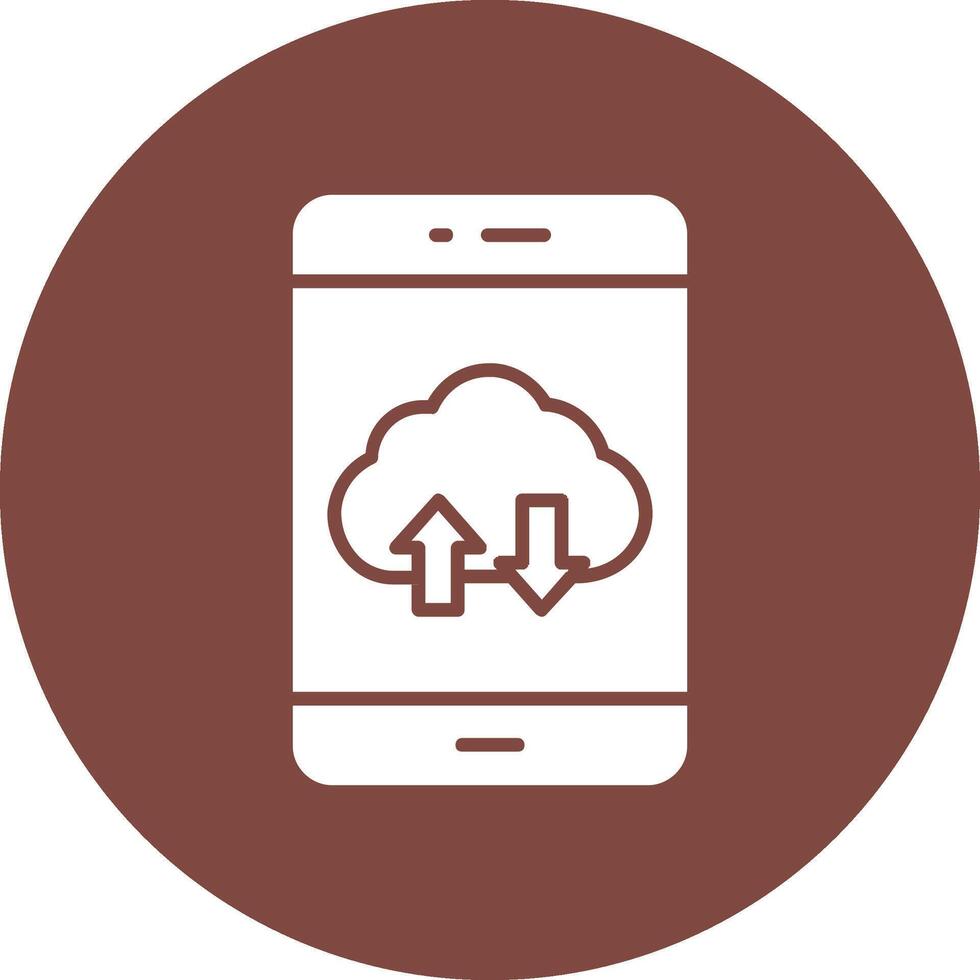 Smartphone Glyph Multi Circle Icon vector