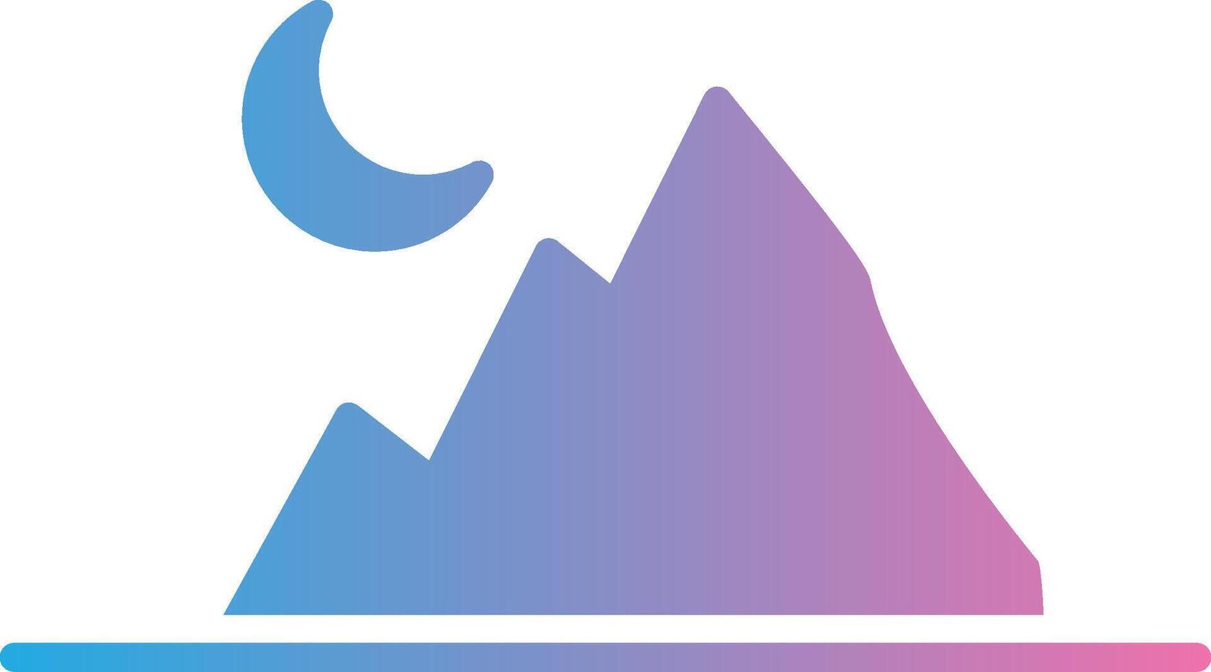 Mountain Glyph Gradient Icon Design vector