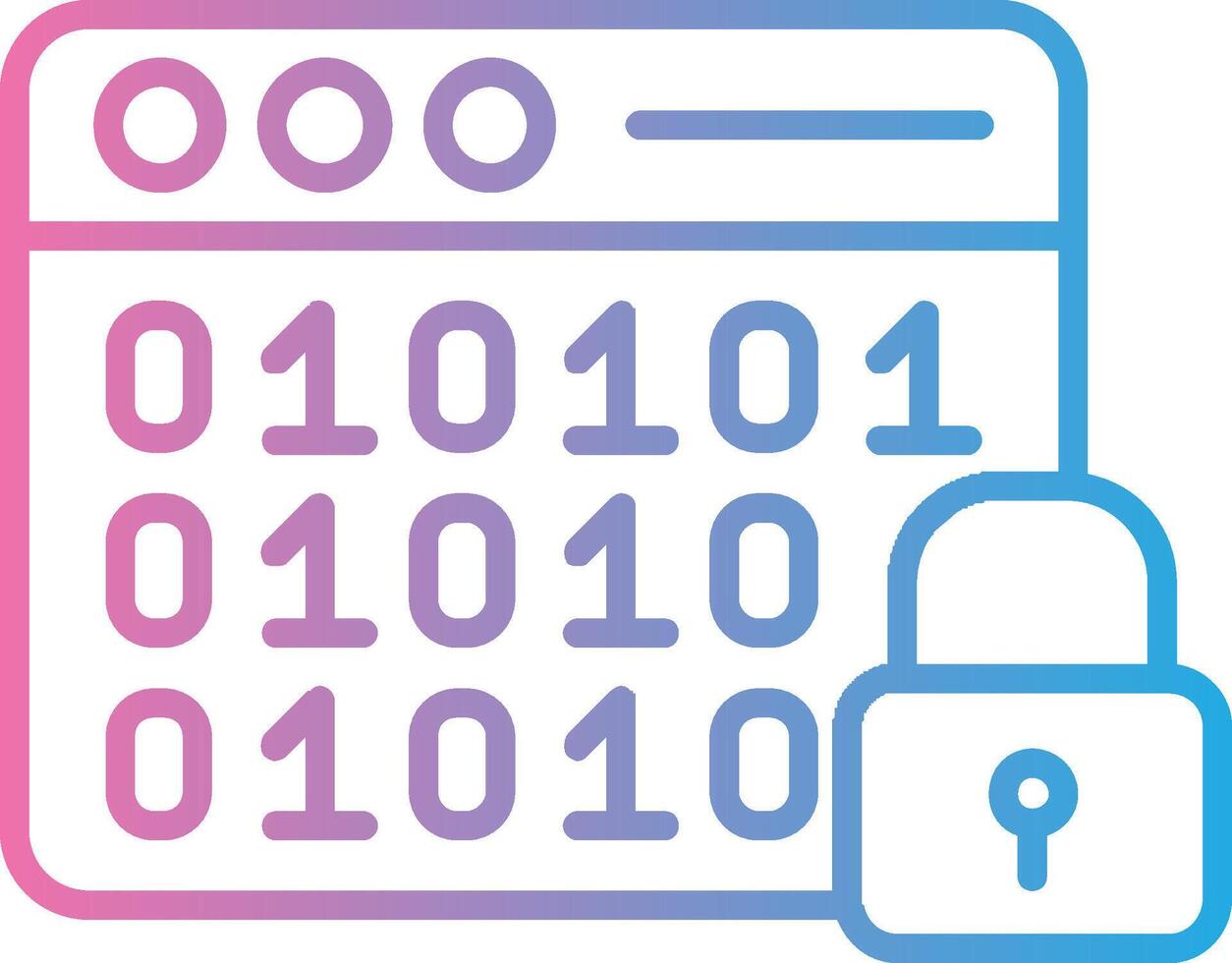 Browser Line Gradient Icon Design vector