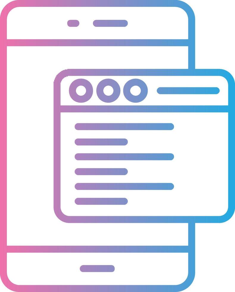 Smartphone Line Gradient Icon Design vector