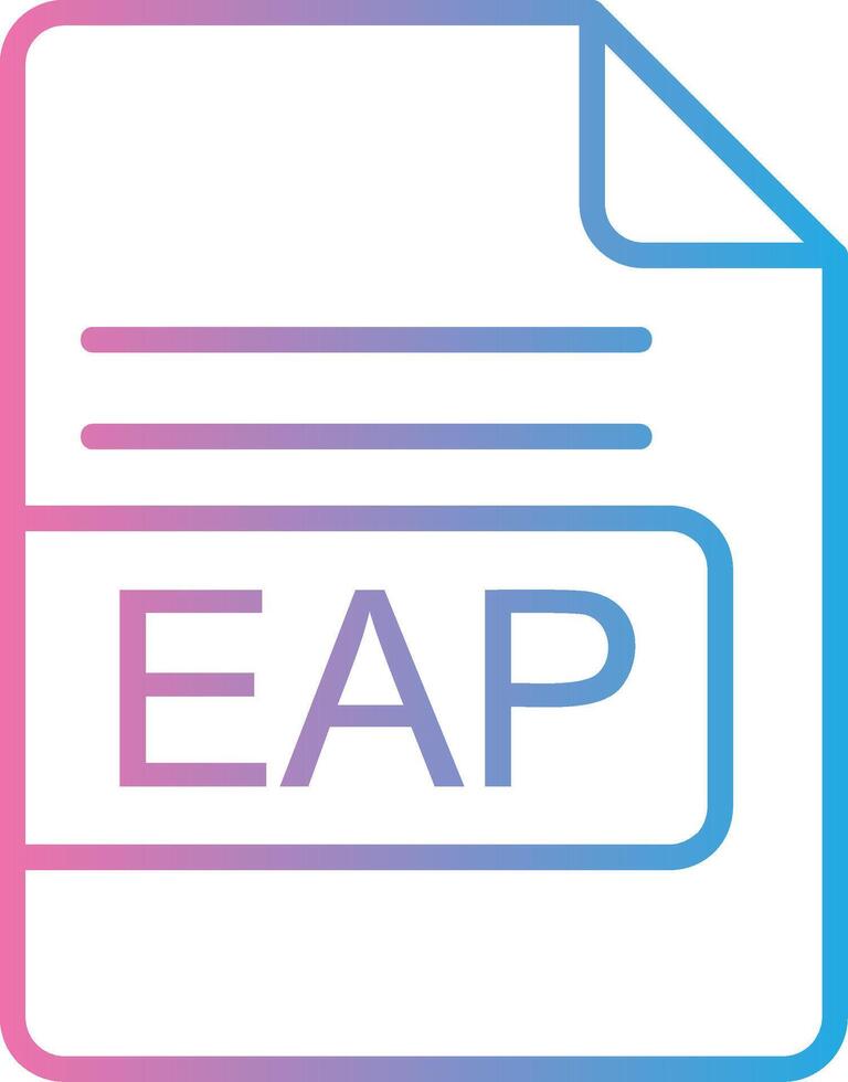 EAP File Format Line Gradient Icon Design vector