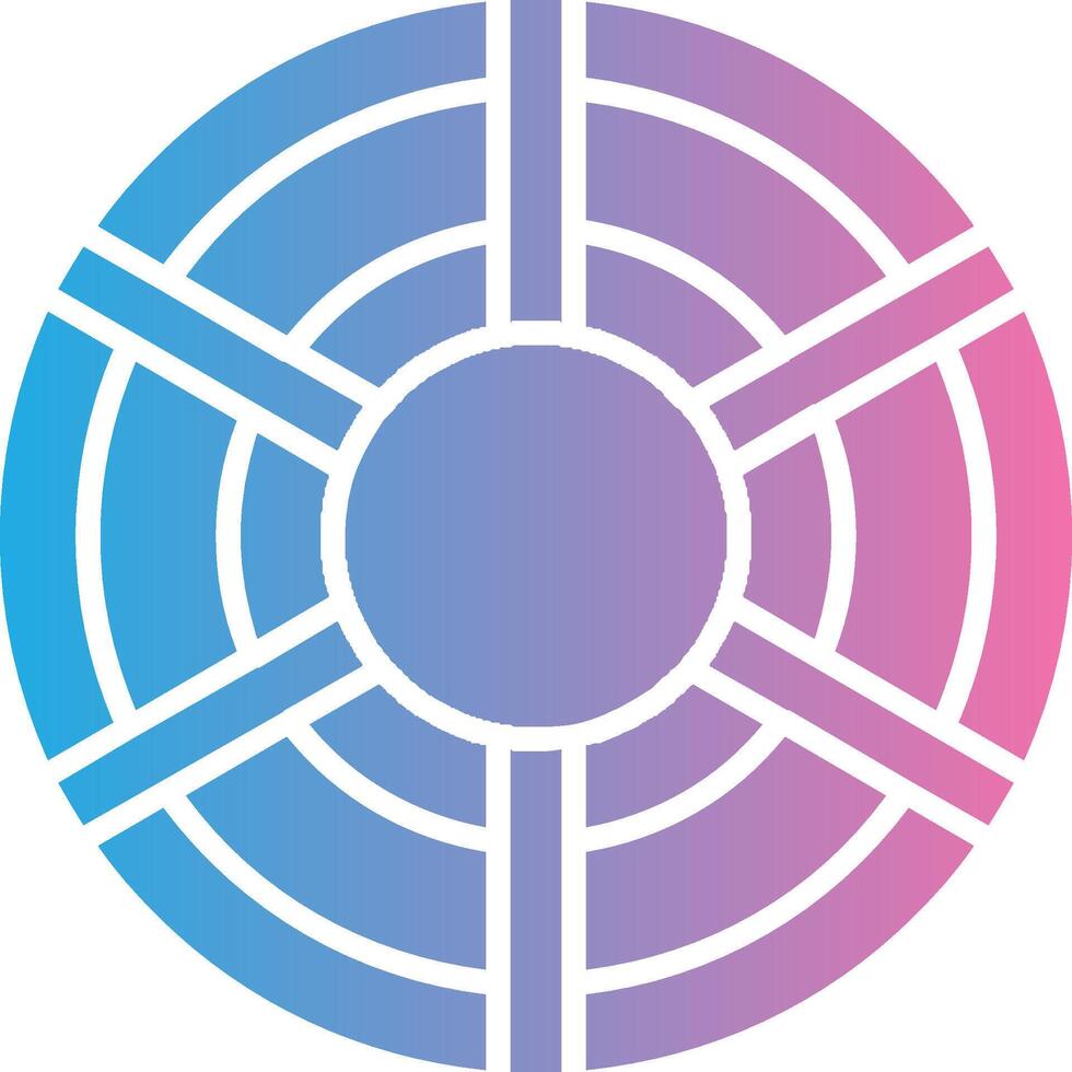 Color Wheel Glyph Gradient Icon Design vector
